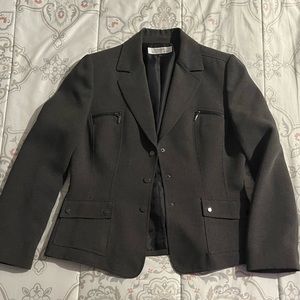 Dark Gray Tahari ASL Paintsuit